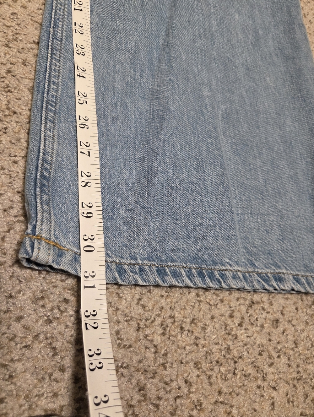 NWT New Everlane The Baggy Jean Low Rise Blue Denim Women's 33 Regular Wide Leg - Picture 7 of 11